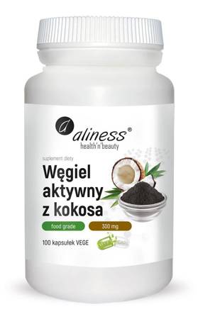 Aliness Aktywny Węgiel 300 mg 100 kapsułek vege
