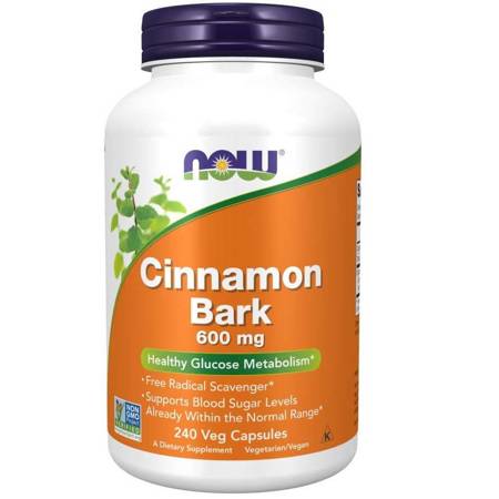 Now Foods Cynamon (Cinnamon) 600 mg 240 kapsułek