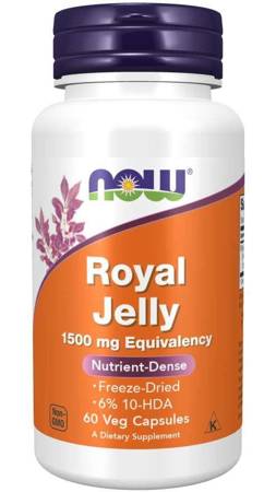 Now Foods Mleczko Pszczele (Royal Jelly) 1500 mg 60 kapsułek