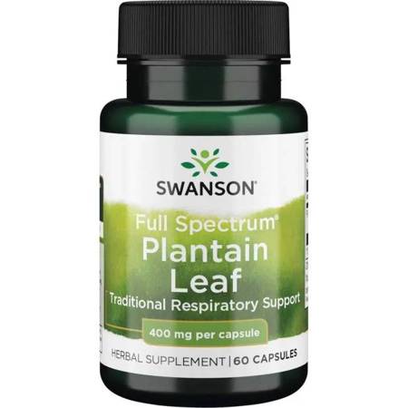 Swanson Babka Zwyczajna (Plantain) 400 mg 60 kapsułek