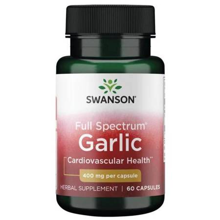 Swanson Czosnek (Garlic) 400 mg 60 kapsułek