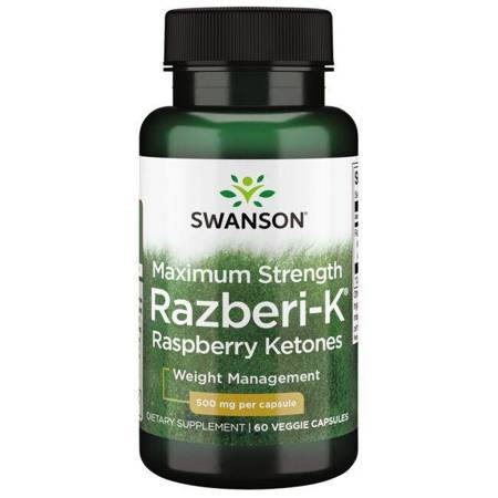 Swanson Razberi-K (Ketony Malinowe) 500 mg 60 kapsułek