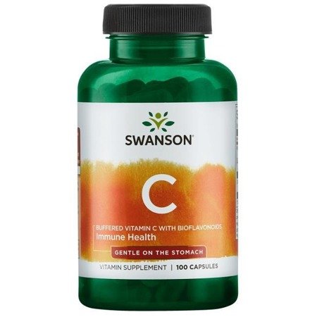Swanson Witamina C 500 mg Buforowana + Bioflawonoidy 100 kapsułek