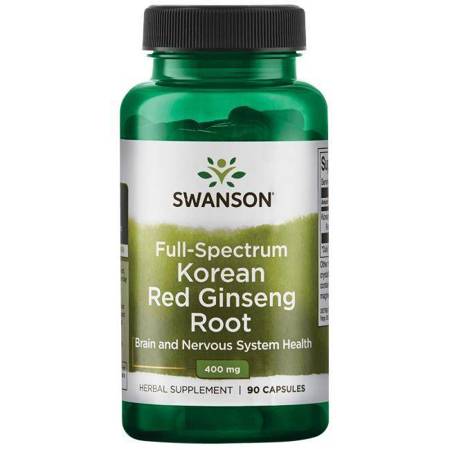 Swanson Żeń-szeń Koreański Czerwony (Panax Ginseng) 400 mg 90 kapsułek